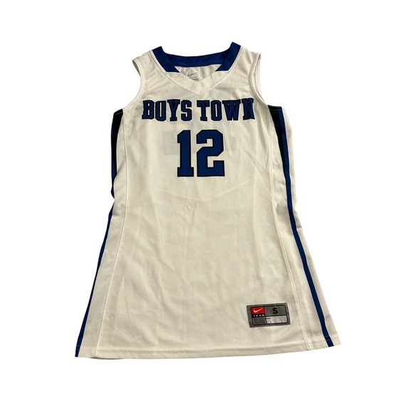 Nike Other - Nike Boys Town Basketball Jersey Mens Small White Blue #12‎ Excellent Sleeveless
